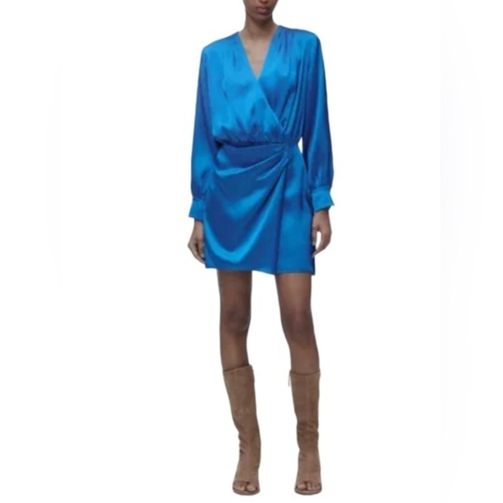 Zara Vibrant Blue Long Sleeve Dress